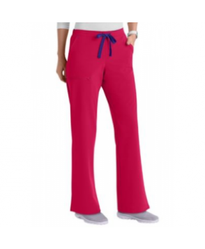 Jockey zipper pocket drawstring scrub pant - Berry 