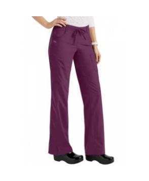 NrG by Barco drawstring 4 pocket cargo scrub pant - Plum 