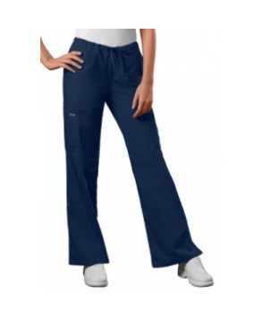 Cherokee Workwear moderate flare drawstring cargo scrub pant - Navy - PXL