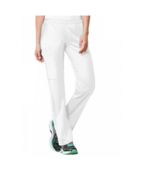 Cherokee Workwear Flex pull on scrub pant with Certainty - White - PXL