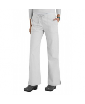 Code Happy basic drawstring scrub pant with Certainty - White 