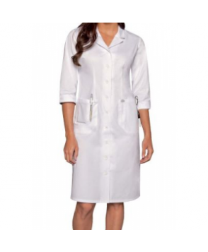 Dickies Professional Whites women's button front dress - White 