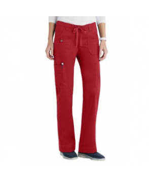 Dickies Gen Flex low rise slim drawstring scrub pant - Crimson - PXL