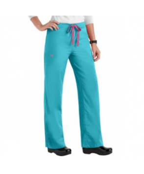 Med Couture Signature scrub pant - Aruba blue/bora bora pink 