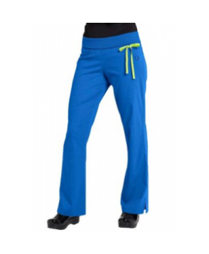 Urbane Sport knit roll-top yoga STRETCH scrub pant - Royal 