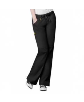 WonderWink Origins Tango drawstring with elastic waist scrub pant - Black - PXS