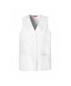 Cherokee button down scrub vest - White 