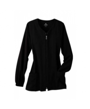 Jockey 3-pocket zip-front scrub jacket - Black - 