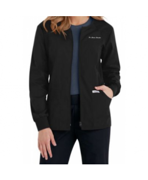 Cherokee Flexibles zip-front scrub jacket - Black 