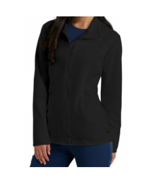 Greys Anatomy Signature -pocket quilted scrub jacket - Black 