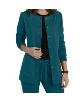 Greys Anatomy 4 pocket snap front scrub jacket - Bahama 