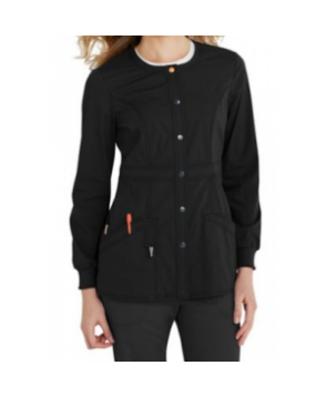 Code Happy basic scrub jacket with Certainty - Black 