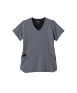 Jockey athletic contrast piping scrub top - Pewter 