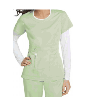 NrG by Barco scoop neck scrub top - Key Lime 