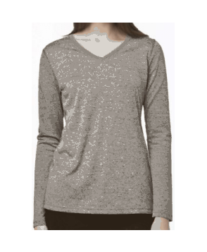 Carhartt v-neck long sleeve tee - Heather Grey 