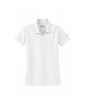 Ladies dri-fit micro pique polo - White 