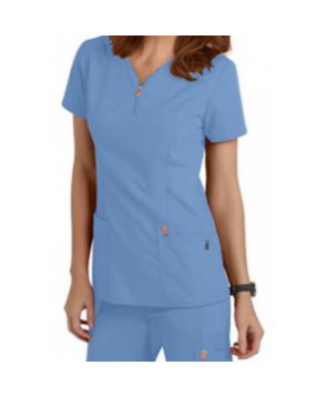 Code Happy Bliss zipper scrub top with Certainty - Ceil 