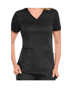 Cherokee Workwear Core Stretch v-neck scrub top - Black 