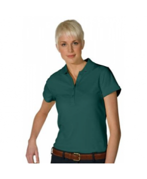 Ladies poly mesh polo - Forest green 