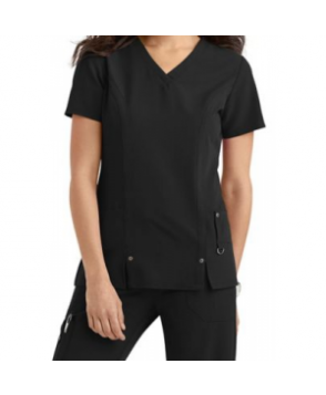 Dickies Xtreme Stretch v-neck scrub top - Black 