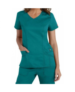 Dickies Gen Flex junior fit v-neck scrub top - Teal 