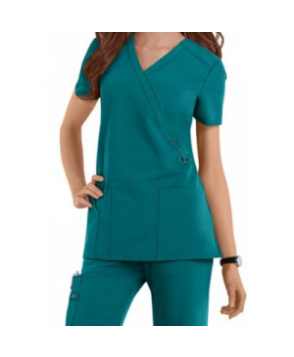 Dickies Xtreme Stretch crossover scrub top - Teal 