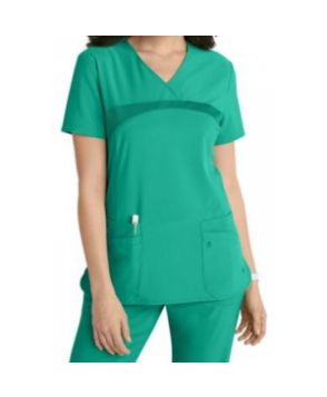 Urbane Performance Media Collection Renew 4-pocket scrub top - Emerald 