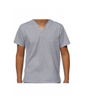 Dickies Chef v-neck cook shirt - Houndstooth 