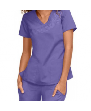 Orange Standard Malibu crossover scrub top - Purple passion 