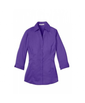 Ladies 3/4 length sleeve blouse - Purple 