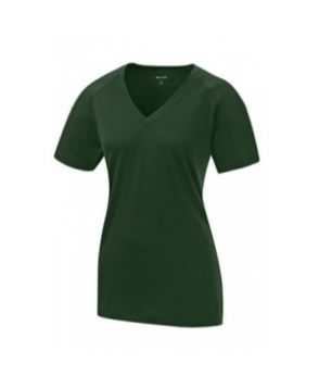 Ladies sport-tek ultimate performance v-neck - Forest green 