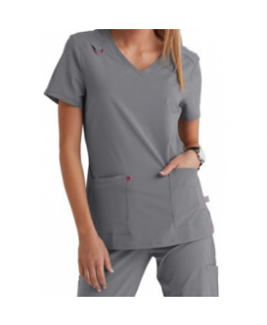 Smitten Rumor v-neck scrub top teel 