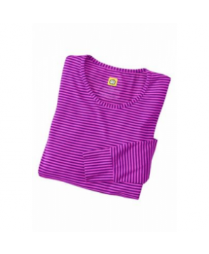 WonderWink long sleeve striped scrub tee - Electric Violet 