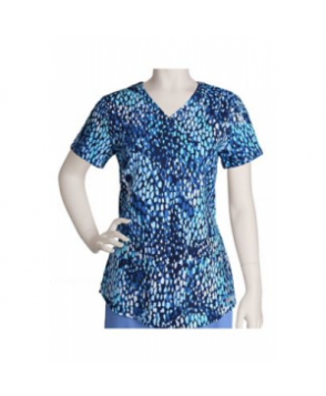 Greys Anatomy Himalaya v-neck print scrub top - Himalaya 