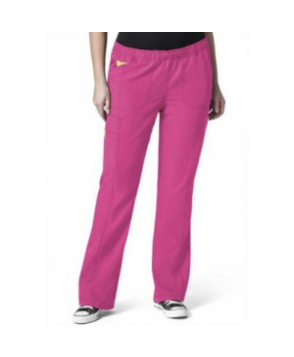 WonderWink Plus boot cut cargo scrub pant - Hot pink - PX