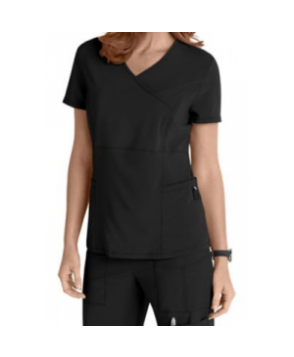 Lynx Untamed Fierce crossover scrub top - Black 