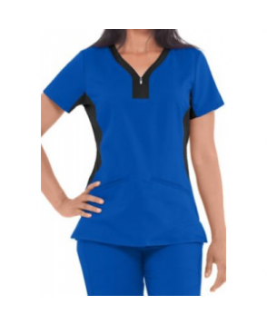 Healing Hands Purple Label Jessi Yoga scrub top - Royal/Black 