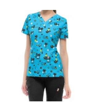 Code Happy Taking in the Rays print scrub top with Certainty - Taking in the Rays 