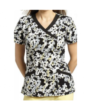 White Cross Cachet print scrub top - Cachet 