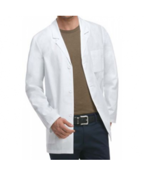 Dickies Professional Whites men's 3 inch consultation lab coat - White 