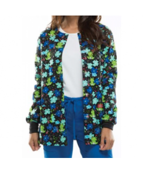 Dickies EDS Froggy Floral print scrub jacket - Froggy Floral 