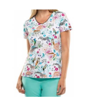 Dickies EDS A Little Wild print scrub top - A Little Wild 