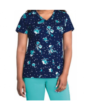 KD North Shore v-neck print scrub top - North Shore 