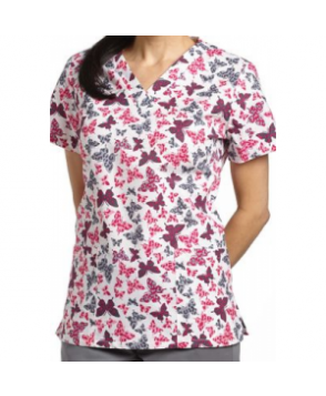 3-- Scrubs Safari Flight v-neck print scrub top afari Flight 