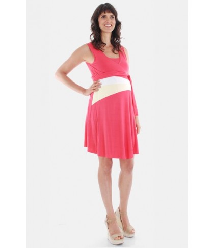 Everly Grey 'Claire - During & After' Sleeveless Maternity/nursing Dress