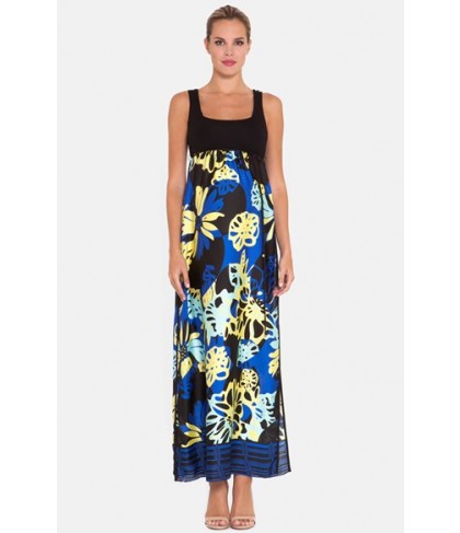 Olian Empire Waist Maternity Maxi Dress