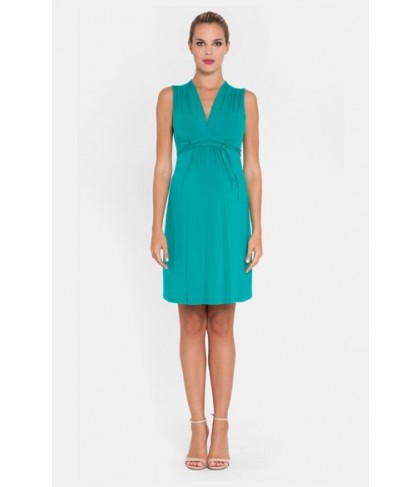 Olian Sleeveless Maternity Dress/green