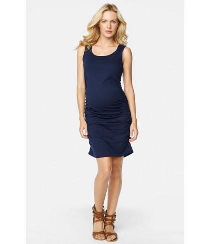 Maternal America Ruched Maternity/nursing Dress