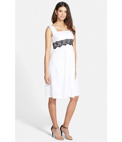 Eva Alexander London Lace Trim Maternity Dress