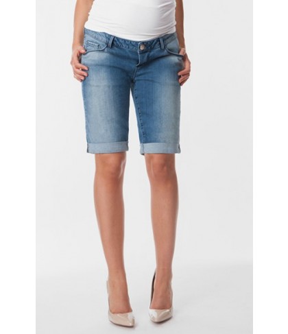 Seraphine 'April' Denim Bermuda Maternity Shorts